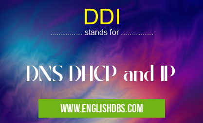DDI means DNS DHCP and IP DDI