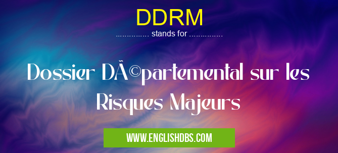 DDRM means Dossier Départemental sur les Risques Majeurs DDRM