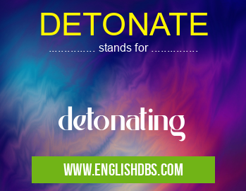 DETONATE means detonating DETONATE
