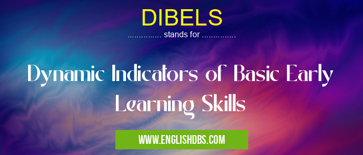 DIBELS means Dynamic Indicators of Basic Early Learning Skills DIBELS