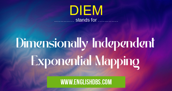 DIEM means Dimensionally Independent Exponential Mapping DIEM
