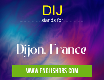 DIJ means Dijon, France DIJ