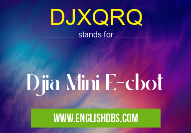 DJXQRQ means Djia Mini E-cbot DJXQRQ