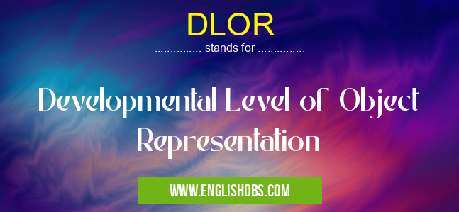 DLOR means Developmental Level of Object Representation DLOR