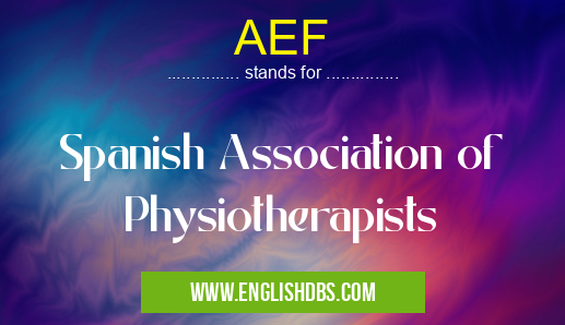 AEF means Spanish Association of Physiotherapists AEF