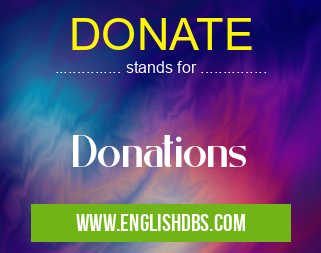 DONATE means Donations DONATE