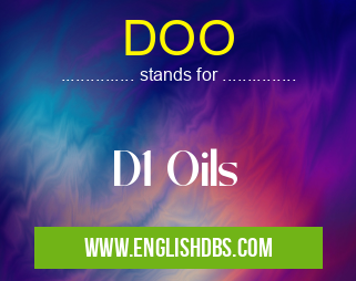 DOO means D1 Oils DOO