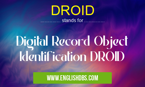 DROID means Digital Record Object Identification DROID DROID