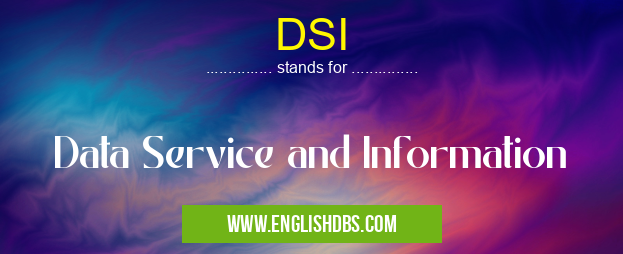 DSI means Data Service and Information DSI