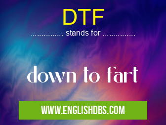 DTF means down to fart DTF