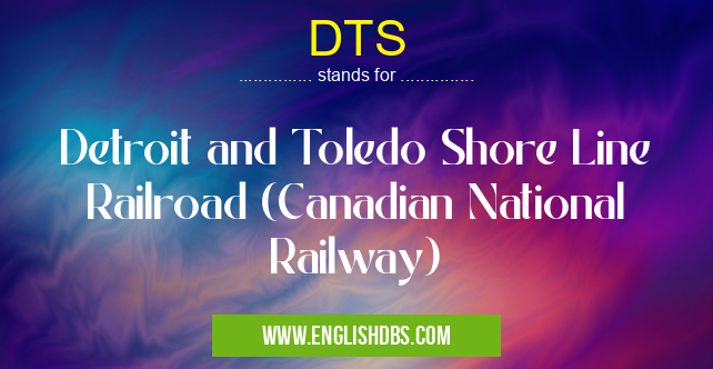 DTS means Detroit and Toledo Shore Line Railroad (Canadian National Railway) DTS