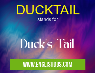 DUCKTAIL means Duck's Tail DUCKTAIL