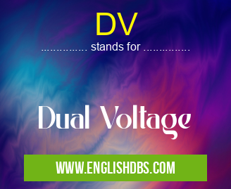 DV means Dual Voltage DV
