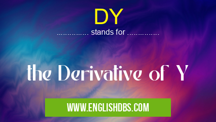 DY means the Derivative of Y DY