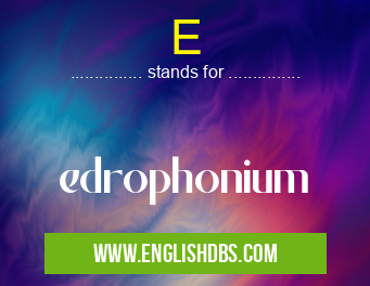 E means edrophonium E