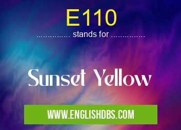E110 means Sunset Yellow E110