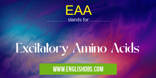EAA means Excitatory Amino Acids EAA