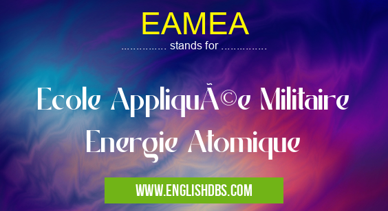 EAMEA means Ecole Appliquée Militaire Energie Atomique EAMEA