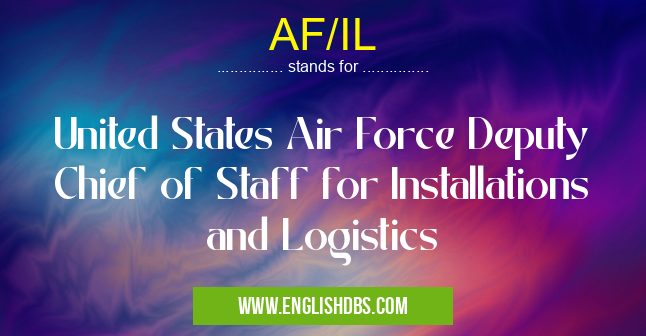 AF/IL means United States Air Force Deputy Chief of Staff for Installations and Logistics AF/IL