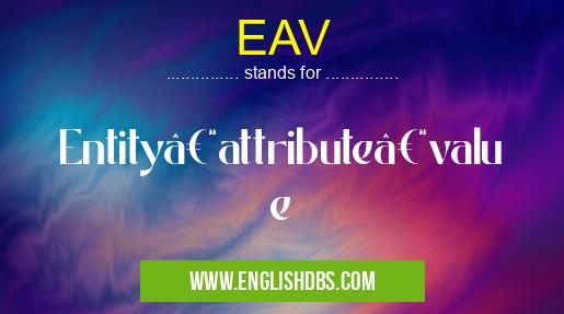 EAV means Entity–attribute–value EAV