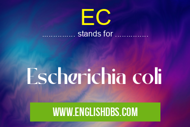 EC means Escherichia coli EC