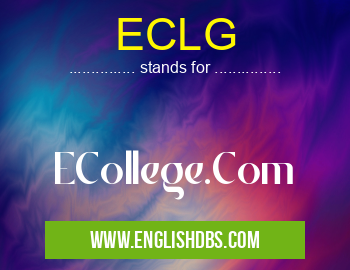 ECLG means ECollege.Com ECLG