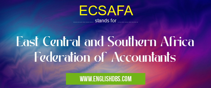 ECSAFA means East Central and Southern Africa Federation of Accountants ECSAFA