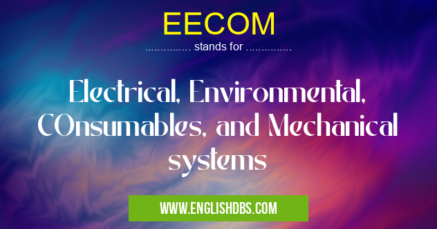 EECOM means Electrical, Environmental, COnsumables, and Mechanical systems EECOM