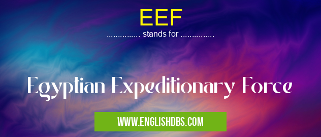 EEF means Egyptian Expeditionary Force EEF
