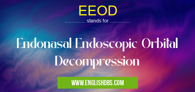 EEOD means Endonasal Endoscopic Orbital Decompression EEOD