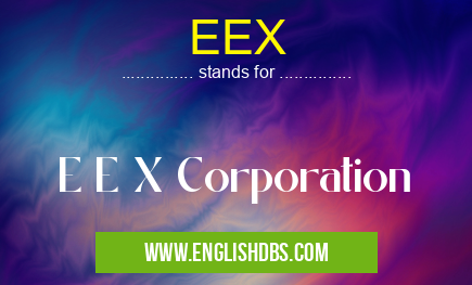 EEX means E E X Corporation EEX