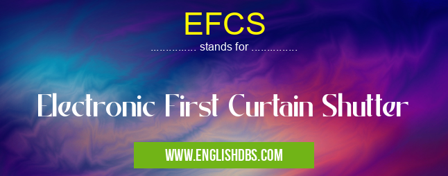 EFCS means Electronic First Curtain Shutter EFCS