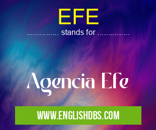 EFE means Agencia Efe EFE