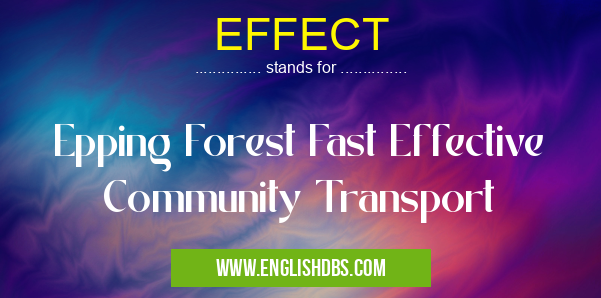 EFFECT means Epping Forest Fast Effective Community Transport EFFECT