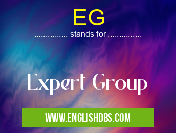 EG means Expert Group EG