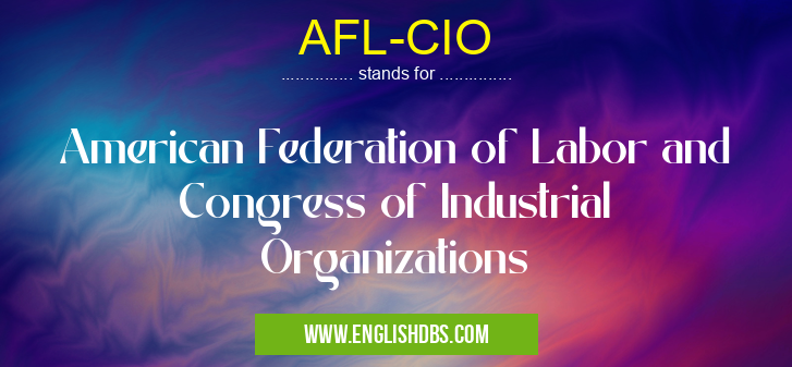AFL-CIO means American Federation of Labor and Congress of Industrial Organizations AFL-CIO