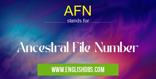 AFN means Ancestral File Number AFN