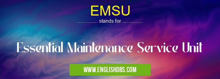 EMSU means Essential Maintenance Service Unit EMSU