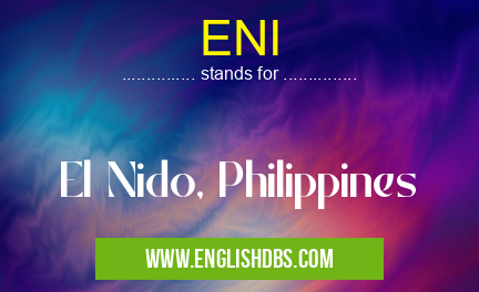 ENI means El Nido, Philippines ENI