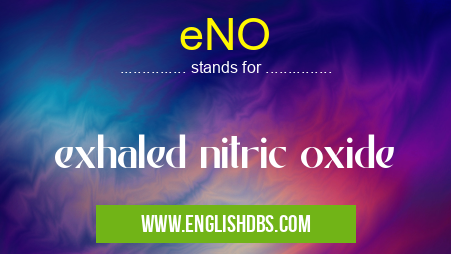 eNO means exhaled nitric oxide eNO