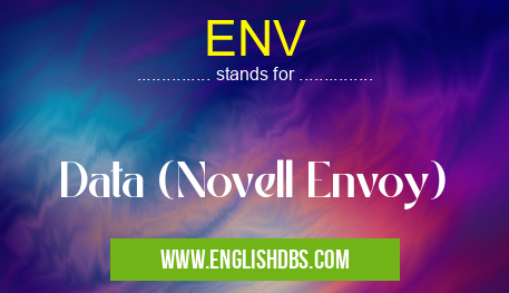 ENV means Data (Novell Envoy) ENV
