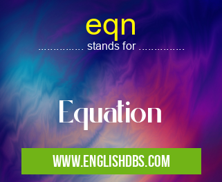 eqn means Equation eqn