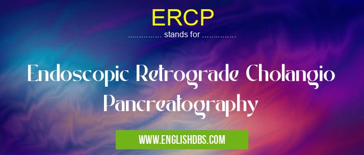 ERCP means Endoscopic Retrograde Cholangio Pancreatography ERCP