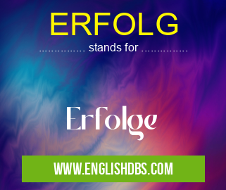 ERFOLG means Erfolge ERFOLG