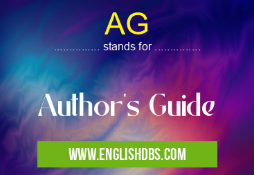 AG means Author's Guide AG
