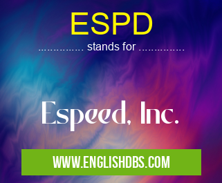 ESPD means Espeed, Inc. ESPD