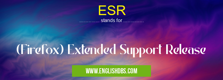 ESR means (Firefox) Extended Support Release ESR
