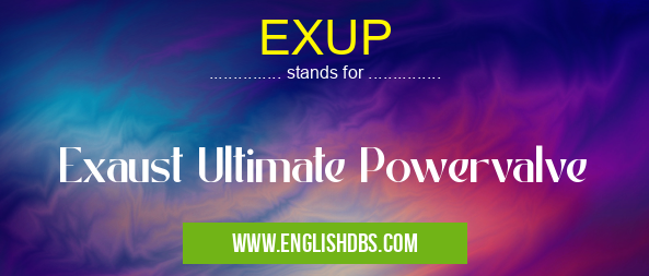 EXUP means Exaust Ultimate Powervalve EXUP