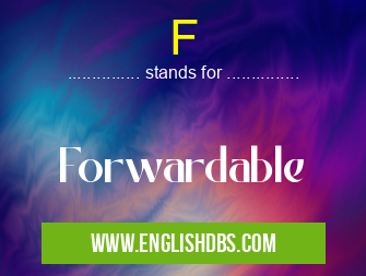 F means Forwardable F