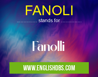 FANOLI means Fanolli FANOLI